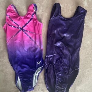 GK Pink and Purple Gymnastics Leotards